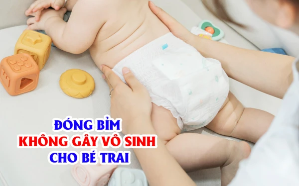 Đóng bỉm không gây vô sinh cho bé trai